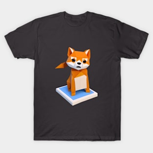 Geometric Shibu Dog T-Shirt